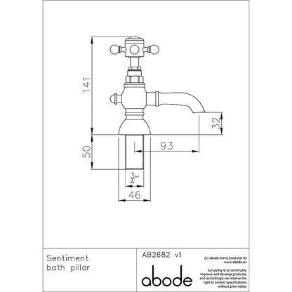 Abode Sentiment Bath Pillar Taps (1 size, 2 colours)
