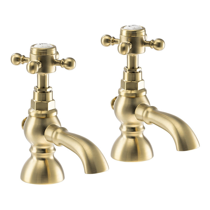 Abode Sentiment Basin Pillar Taps (1 size, 2 colours)