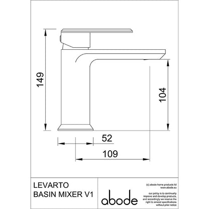 Abode Levarto Basin Mixer Tap (2 styles, 5 colours)