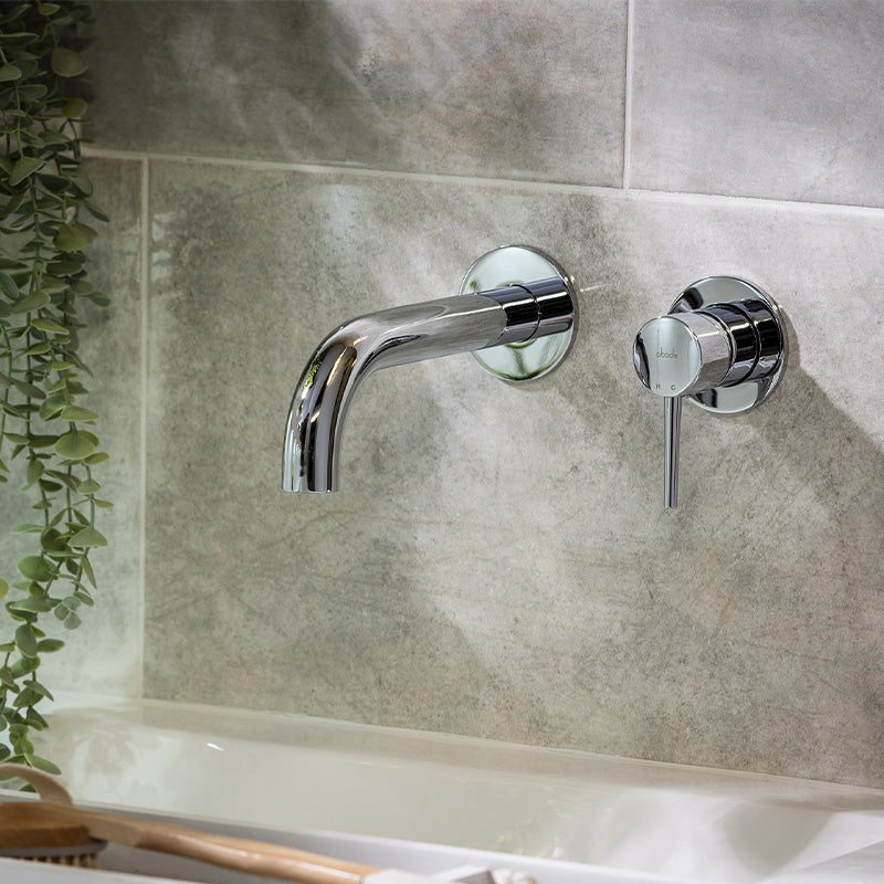 Abode Chao Wall Mounted 2-Hole Bath Mixer (Chrome)