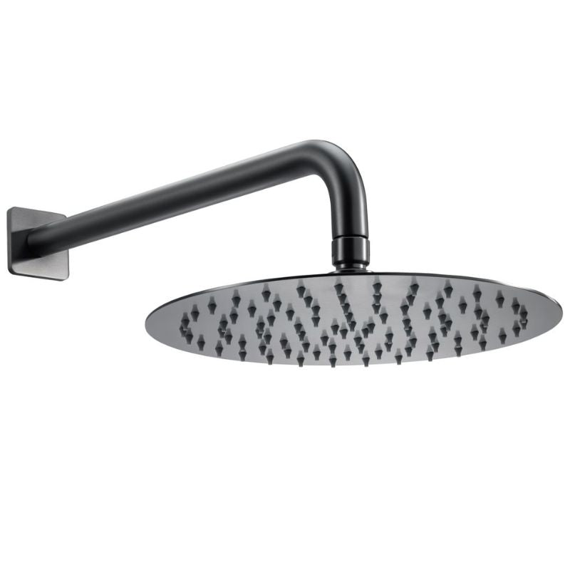 Abode Uno Round Shower Head (1 size, Gunmetal)