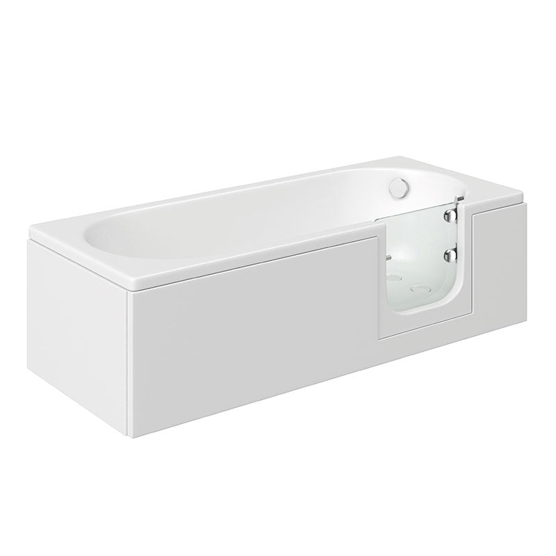Mantaleda Abalone Walk-in Bathtub (2 sizes, 2 styles, White) - Brand New Bathrooms