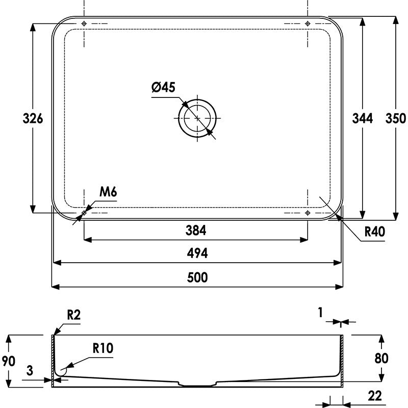 Abode Iox Tablet Steel Basin (1 size, 2 colours)