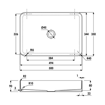 Abode Tableau/Iox Shelf & Round Basin Set (2 sizes, 3 colours)