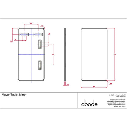 Abode Mayar Tablet Mirror (1 size, 2 colours)