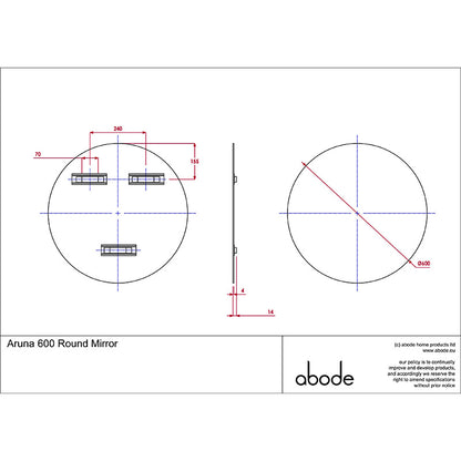 Abode Aruna Frameless Round Mirror (1 size)