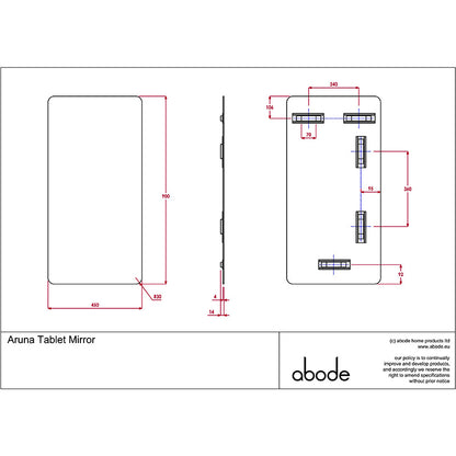 Abode Aruna Frameless Tablet Mirror (1 size)