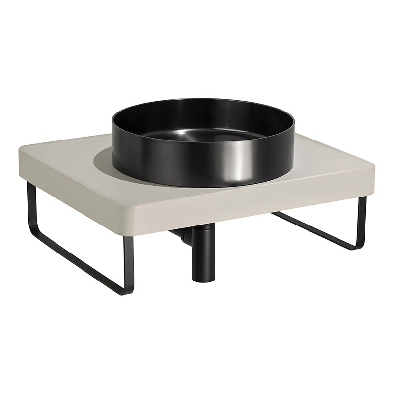 Abode Tableau/Iox Shelf & Round Basin Set (2 sizes, 3 colours)