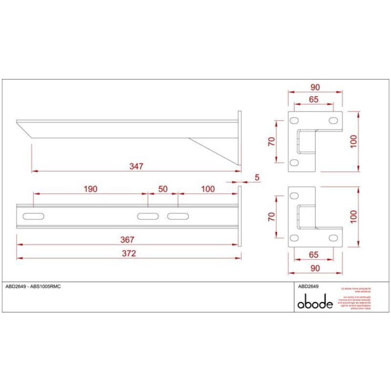 Abode Tableau/Iox Shelf & Round Basin Set (2 sizes, 3 colours)