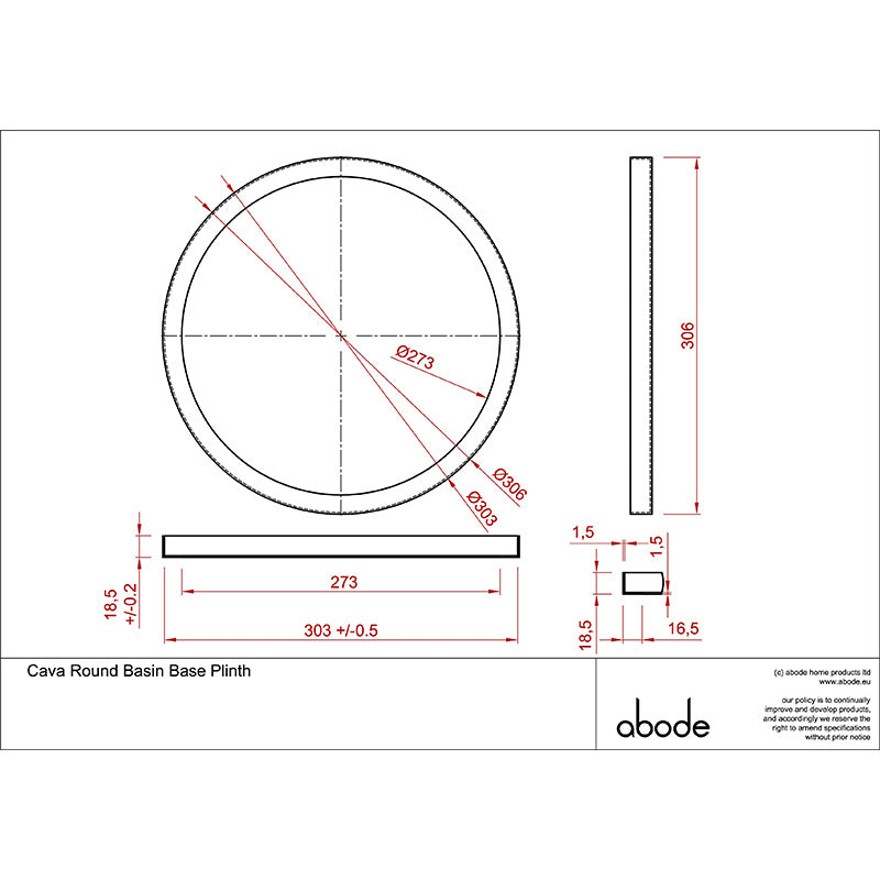 Abode Cava Basin Plinths (2 sizes, 3 colours)