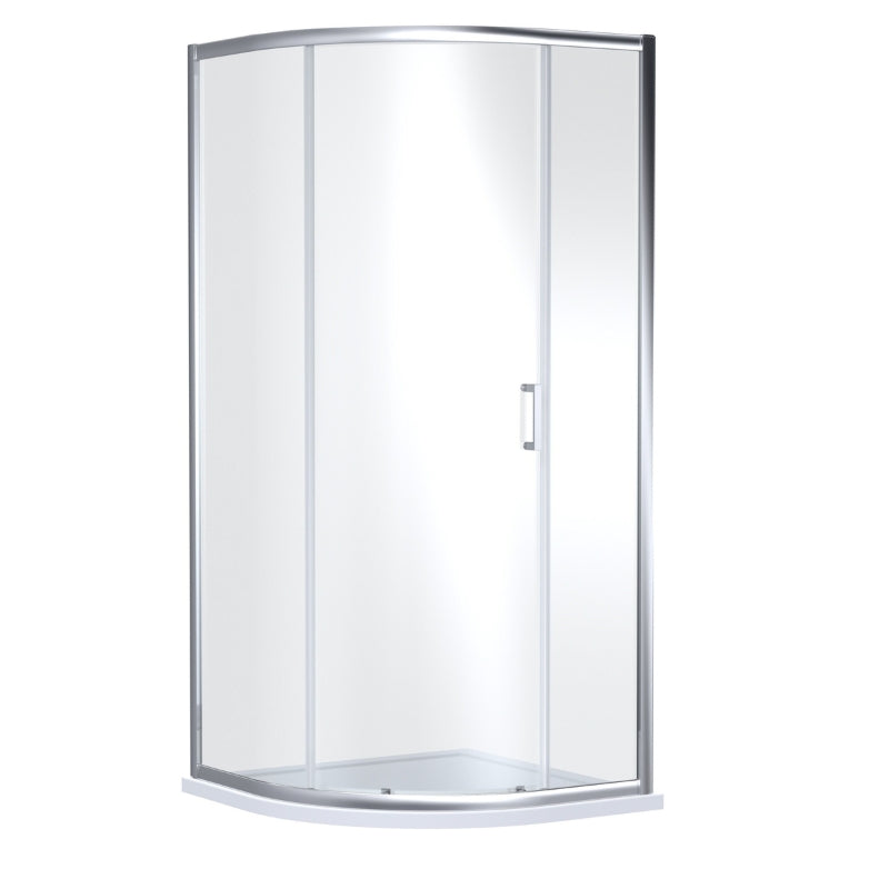 Nuie Lucie Single Entry Curved Shower Enclosure (1 sizes, 3 colours) - Brand New Bathrooms