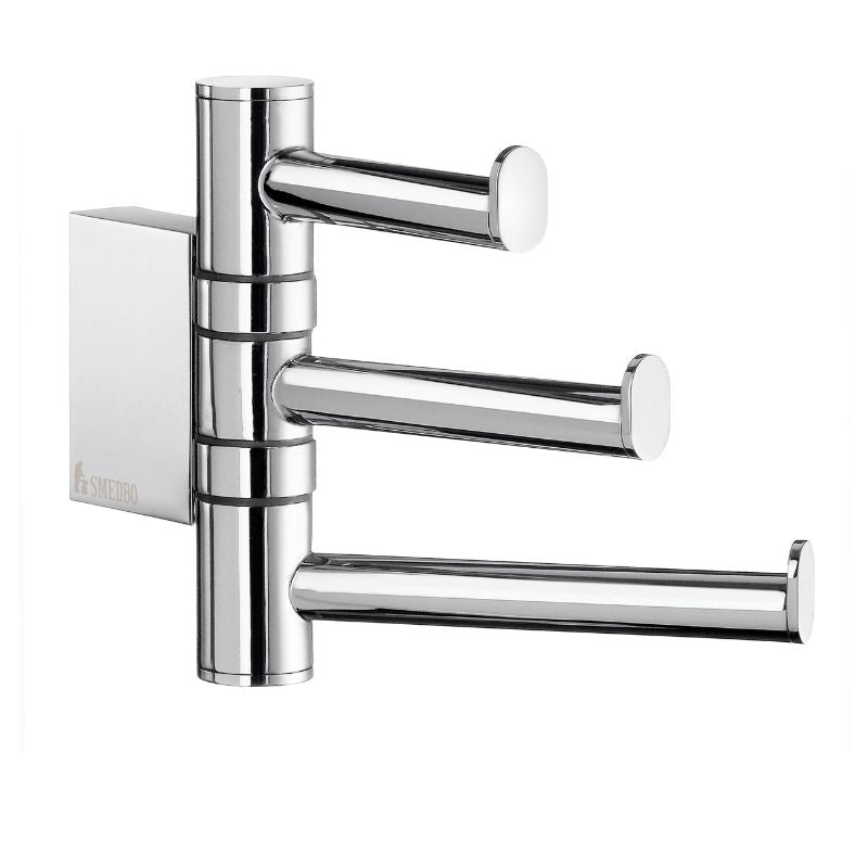 Smedbo Swing Arm Triple Hook - Brand New Bathrooms