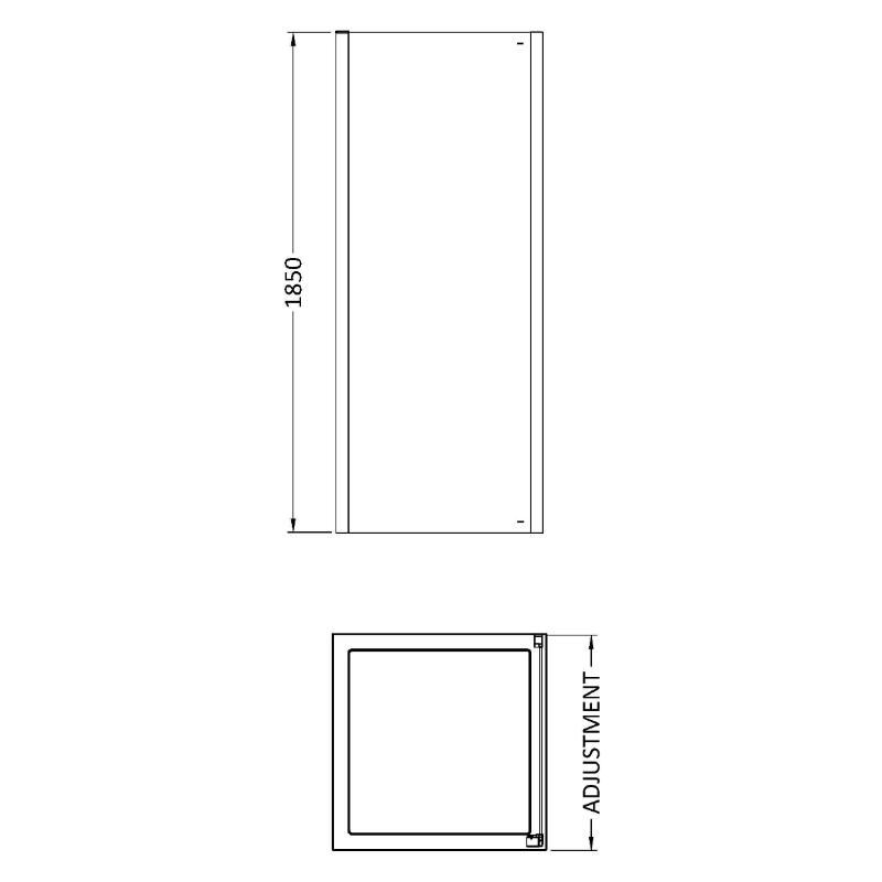 Hudson Reed Pacific Side Panel - 6mm Glass - (5 sizes, Polished Chrome) - Brand New Bathrooms