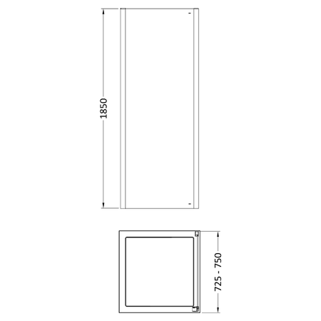 Hudson Reed Pacific Side Panel - 6mm Glass - (5 sizes, Polished Chrome) - Brand New Bathrooms