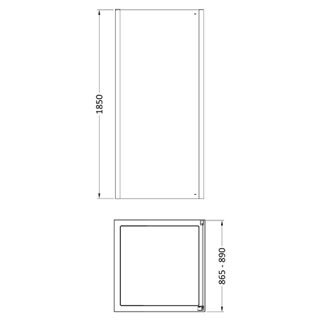 Hudson Reed Pacific Side Panel - 6mm Glass - (5 sizes, Polished Chrome) - Brand New Bathrooms