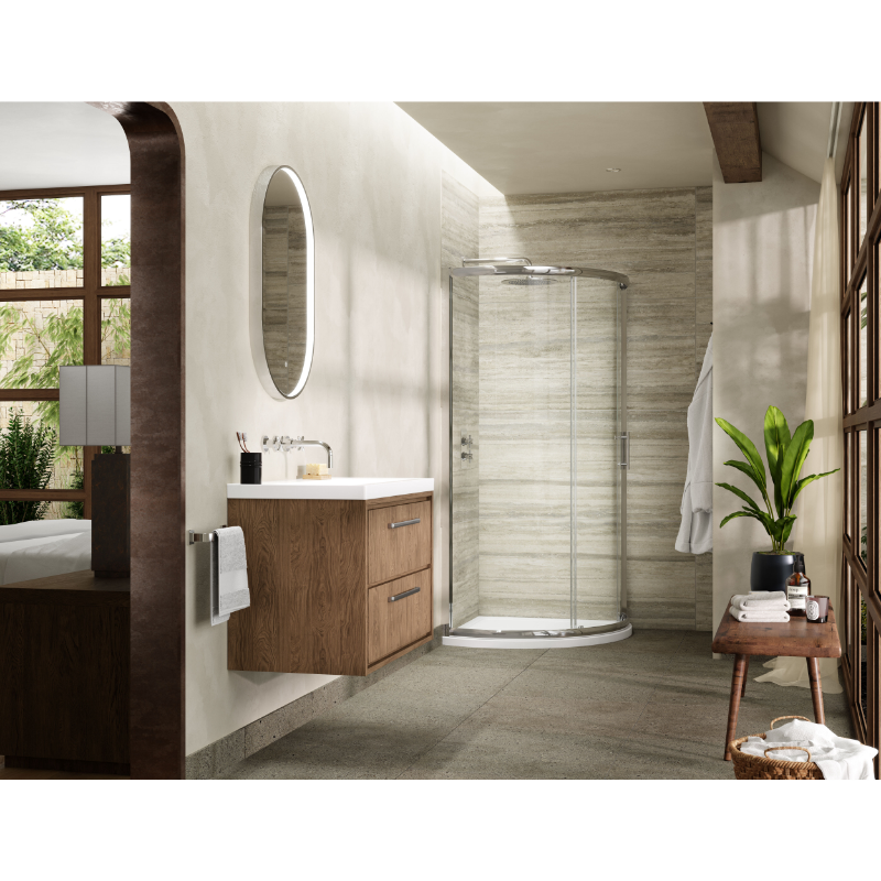 Hudson Reed Pacific 860mm Chrome Framed Quadrant Shower Enclosure (1 size, Chrome) - Brand New Bathrooms
