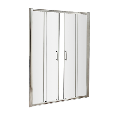 Hudson Reed Pacific Double Sliding Door Shower Enclosure- 6mm Glass (2 sizes, 2 styles, Chrome) - Brand New Bathrooms