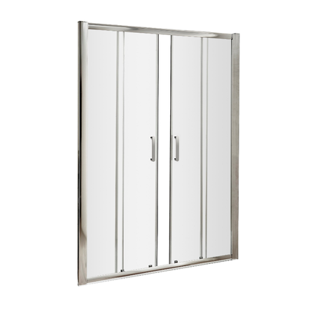 Hudson Reed Pacific Double Sliding Door Shower Enclosure- 6mm Glass (2 sizes, 2 styles, Chrome) - Brand New Bathrooms