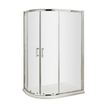Hudson Reed Pacific 6mm Offset Quadrant Shower Enclosure (2 sizes, 2 styles, Chrome) - Brand New Bathrooms