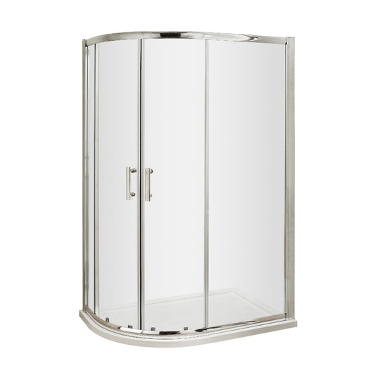 Hudson Reed Pacific 6mm Offset Quadrant Shower Enclosure (2 sizes, 2 styles, Chrome) - Brand New Bathrooms