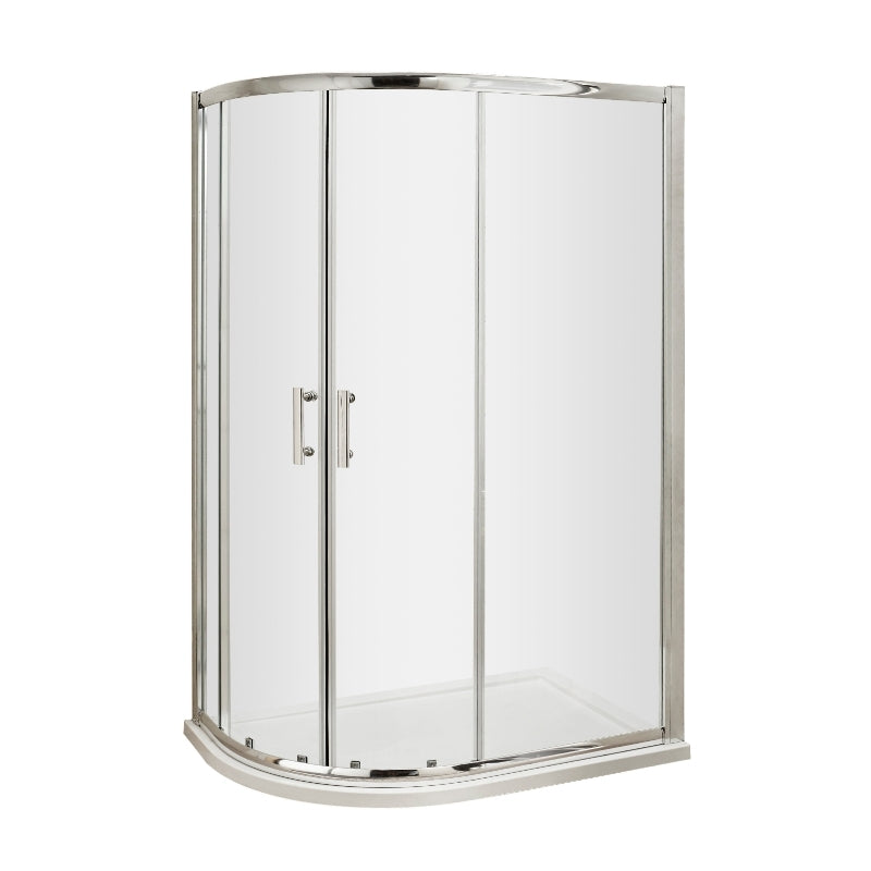 Hudson Reed Pacific 6mm Offset Quadrant Shower Enclosure (2 sizes, 2 styles, Chrome) - Brand New Bathrooms