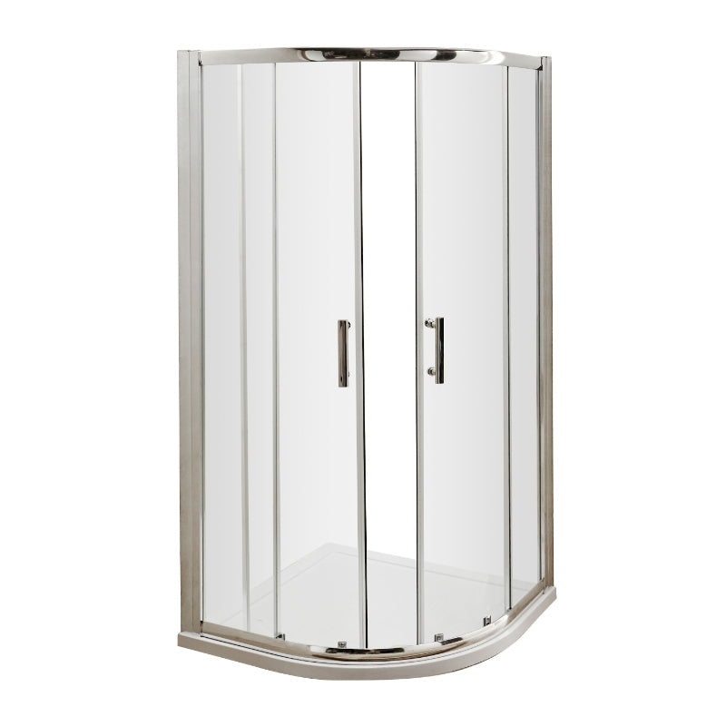Hudson Reed Pacific 6mm Quadrant Shower Enclosure (3 sizes, 2 styles, Chrome) - Brand New Bathrooms