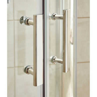 Hudson Reed Pacific 6mm Quadrant Shower Enclosure (3 sizes, 2 styles, Chrome) - Brand New Bathrooms