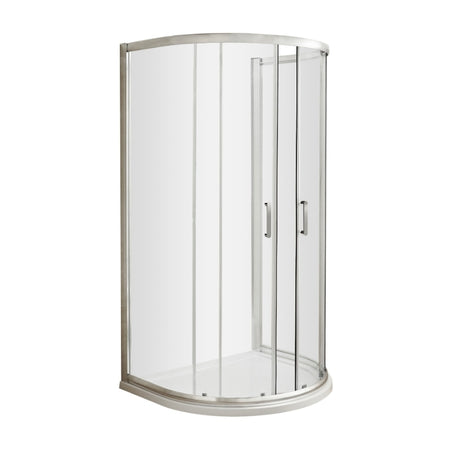 Hudson Reed Pacific 6mm D-Shape Shower Enclosure (1 size, 2 styles, Chrome) - Brand New Bathrooms