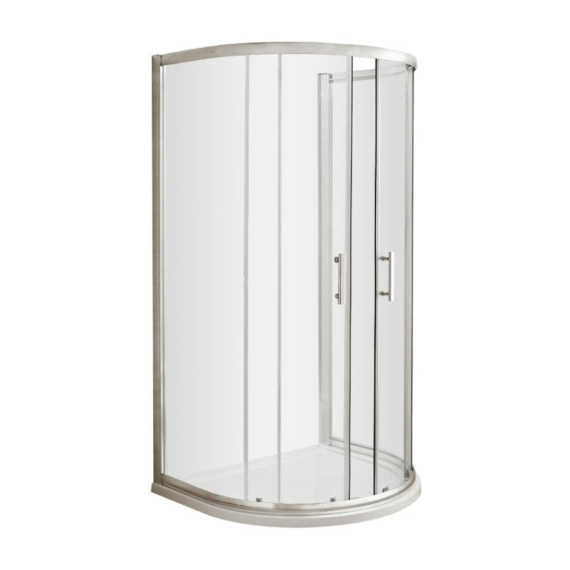 Hudson Reed Pacific 6mm D-Shape Shower Enclosure (1 size, 2 styles, Chrome) - Brand New Bathrooms