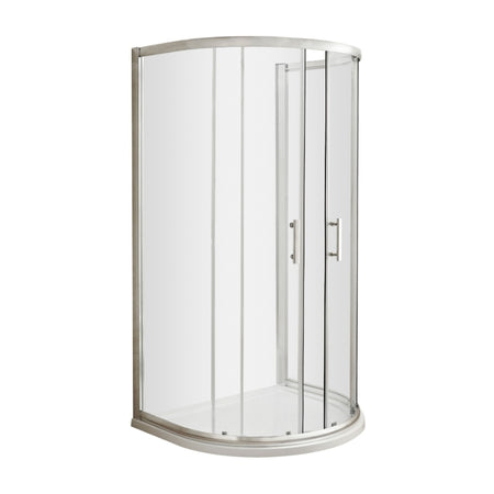 Hudson Reed Pacific 6mm D-Shape Shower Enclosure (1 size, 2 styles, Chrome) - Brand New Bathrooms