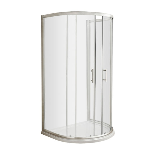Hudson Reed Pacific 6mm D-Shape Shower Enclosure (1 size, 2 styles, Chrome) - Brand New Bathrooms