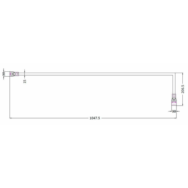 Nuie Wetroom Screen Support Arm (1 size, Chrome) - Brand New Bathrooms