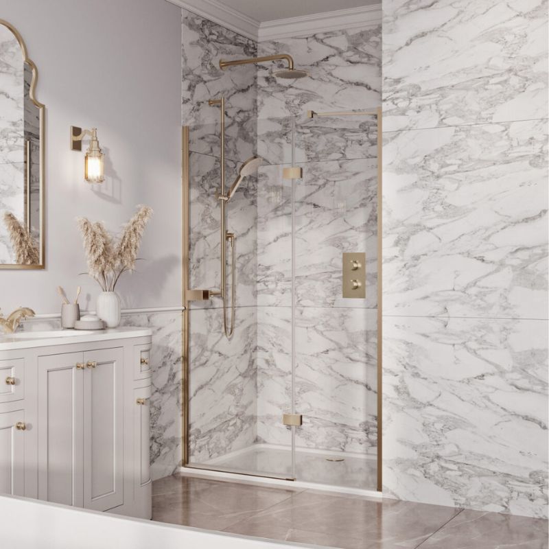 Scudo Athena Hinged Door 800 (2 Colours) - Brand New Bathroom 