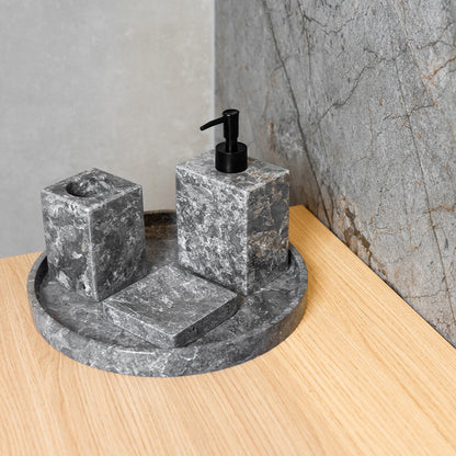 Loutro Lavabo Accessoires-T Stone Marble Soap Dispenser (1 size, Taupe) - Brand New Bathrooms