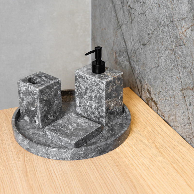 Loutro Lavabo Accessoires-T Stone Marble Soap Dispenser (1 size, Taupe) - Brand New Bathrooms