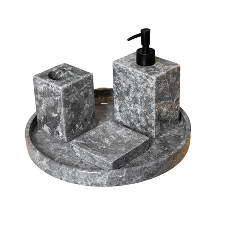Loutro Lavabo Accessoires-T Stone Marble Soap Dispenser (1 size, Taupe) - Brand New Bathrooms