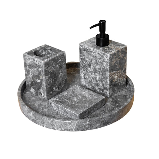 Loutro Lavabo Accessoires-T Stone Marble Soap Dispenser (1 size, Taupe) - Brand New Bathrooms
