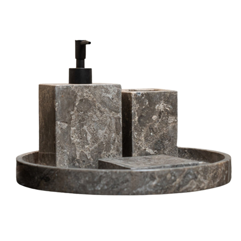 Loutro Lavabo Accessoires-T Stone Marble Soap Dispenser (1 size, Taupe) - Brand New Bathrooms