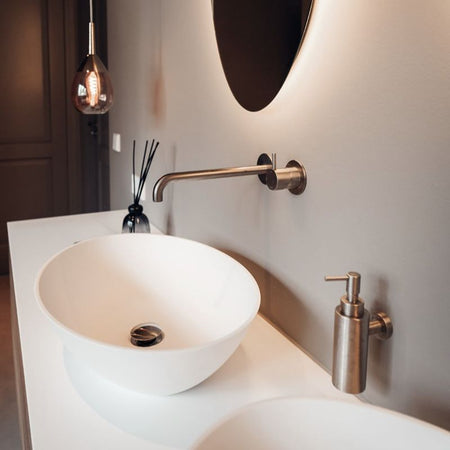 Loutro Lavabo Adela Oval Polystone Basin (1 size, 2 colours) - Brand New Bathrooms
