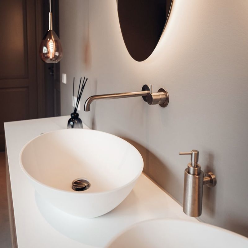 Loutro Lavabo Adela Oval Polystone Basin (1 size, 2 colours) - Brand New Bathrooms