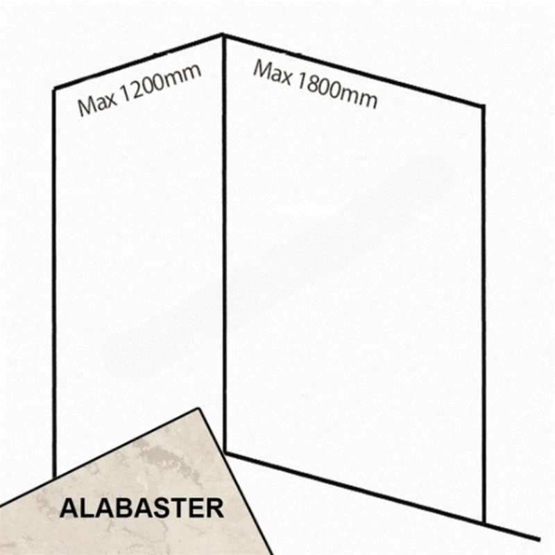 Bushboard Nuance Corner Pack B2 (for Shower Enclosures up to 1800mm) Alabaster - Brand New Bathrooms