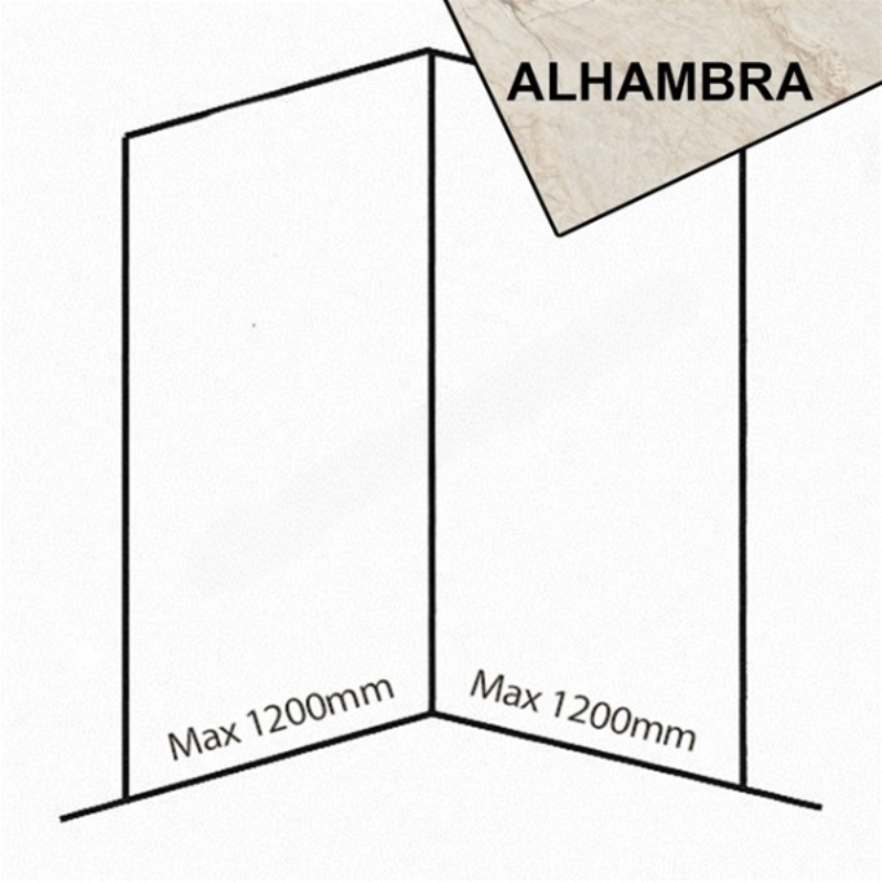 Bushboard Nuance Corner Pack A3 (for Shower Enclosures up to 1200mm) Alhambra - Brand New Bathrooms