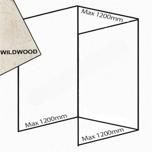 Bushboard Nuance Recess Pack D3 (for Shower Enclosures up to 1200mm) Alhambra - Brand New Bathrooms