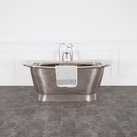 Hurlingham Allingham Double Ended Nickel French Style Bathtub (1 size, Nickel) - Brand New Bathrooms