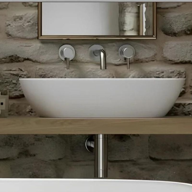 Royce Morgan Amazon Stone Oval Basin (1 size, White) - Brand New Bathrooms