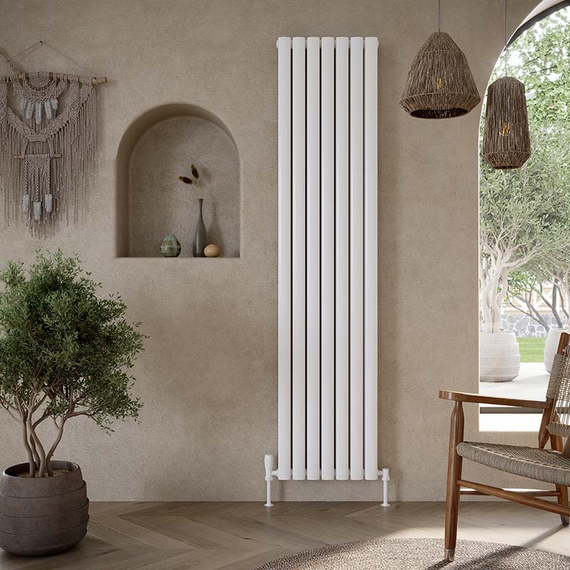 Scudo Apex Vertical Double Designer Radiator (2 Sizes & 2 Colours) - Brand New Bathrooms