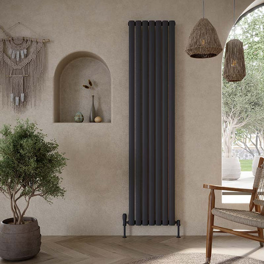 Scudo Apex Vertical Single Designer Radiator (2 Sizes & 2 Colours) - Brand New Bathrooms