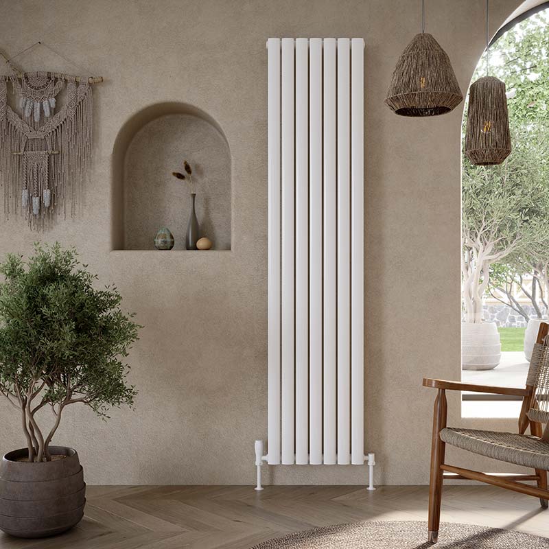 Scudo Apex Vertical Single Designer Radiator (2 Sizes & 2 Colours) - Brand New Bathrooms