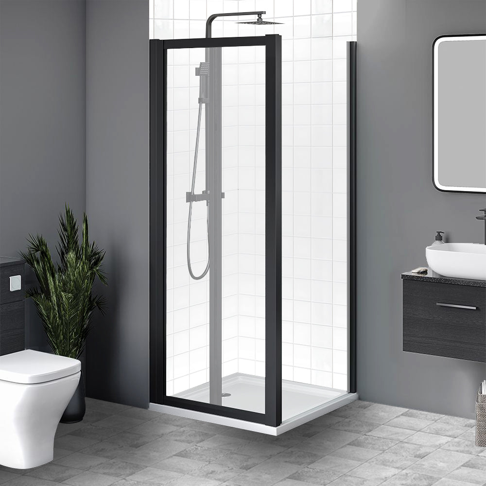 Brand New Bathrooms 6mm Shower Side Panel (5 sizes, Matt Black) - Brand New Bathrooms