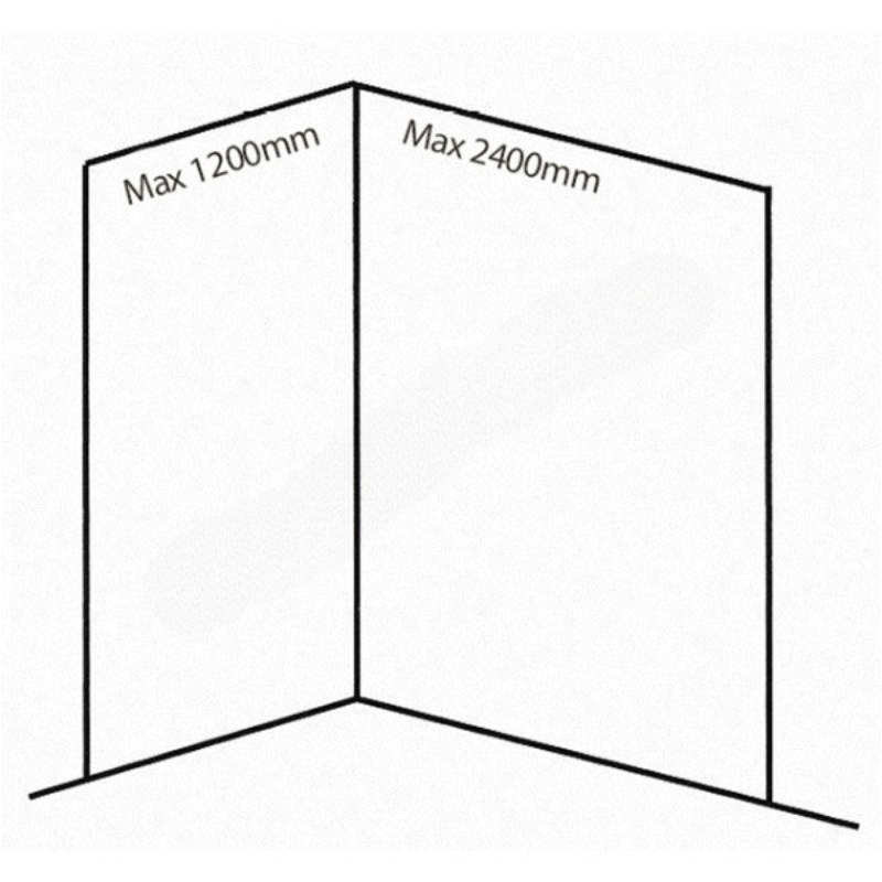 Bushboard Nuance Corner Pack C1 (for Shower Enclosures up to 2400mm) Arctic Gloss - Brand New Bathrooms